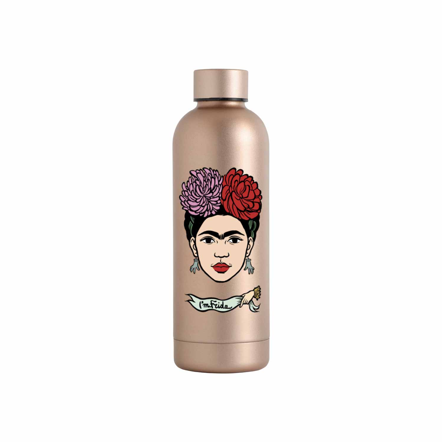I’m Frida portrait water bottle